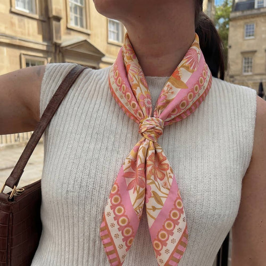 Flower Print Bandana Scarf