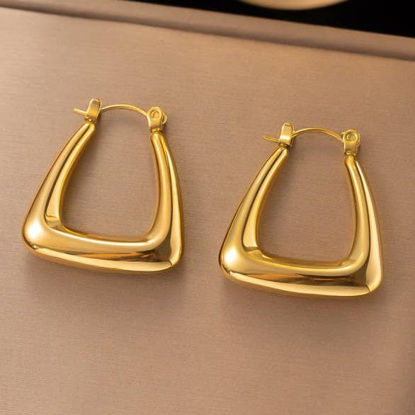 Gold Dipped Stirrup Hoops